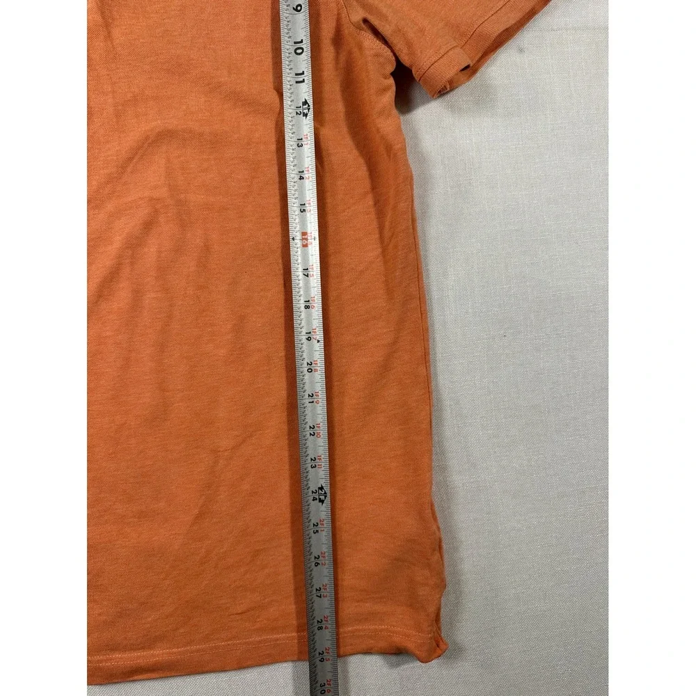 Banana Republic Mens Burnt‎ Orange Elephant Logo Pique Polo Shirt size L